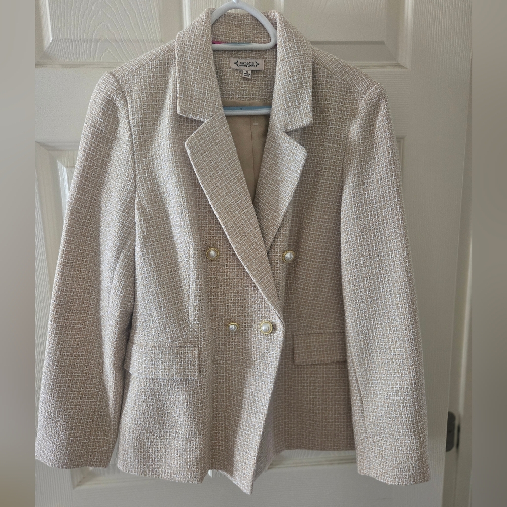 Nanette Lepore Tan Blazer Classic Suit Jacket